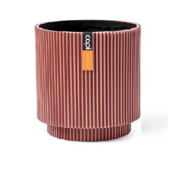 BGVPI313 Capi virágcserép vase cylinder Groove 15x17 - pink