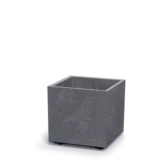 Prosperplast SIERRA SQUARE beton hatású virágcserép kerekekkel, 40 cm - marengo