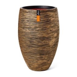   KBGR1138 Capi virágcserép Vase elegant deluxe Rib 45x72 fekete/arany